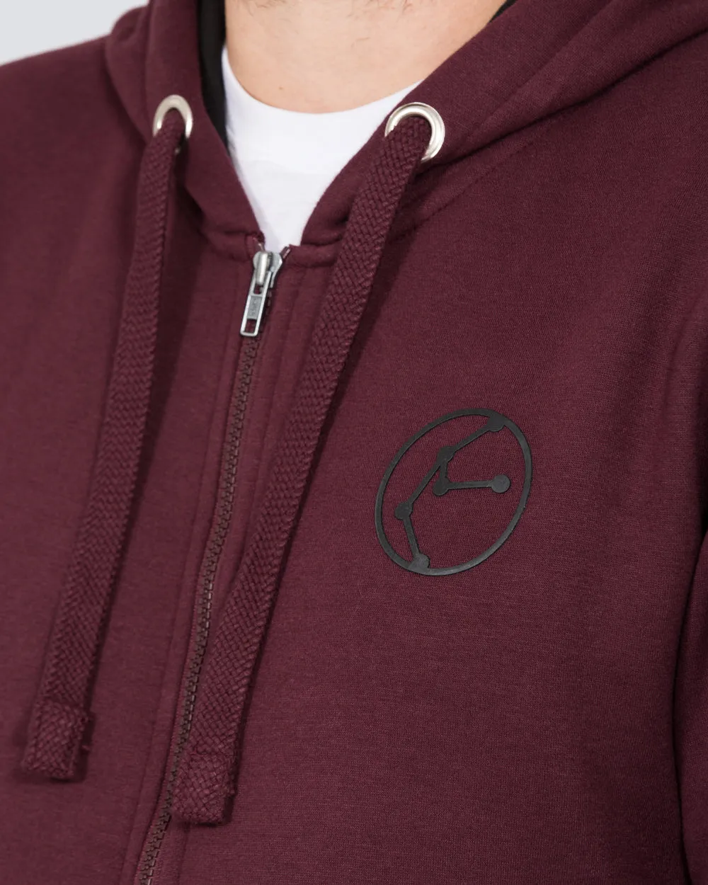 2t Atoms Zip Up Tall Hoodie (burgundy)