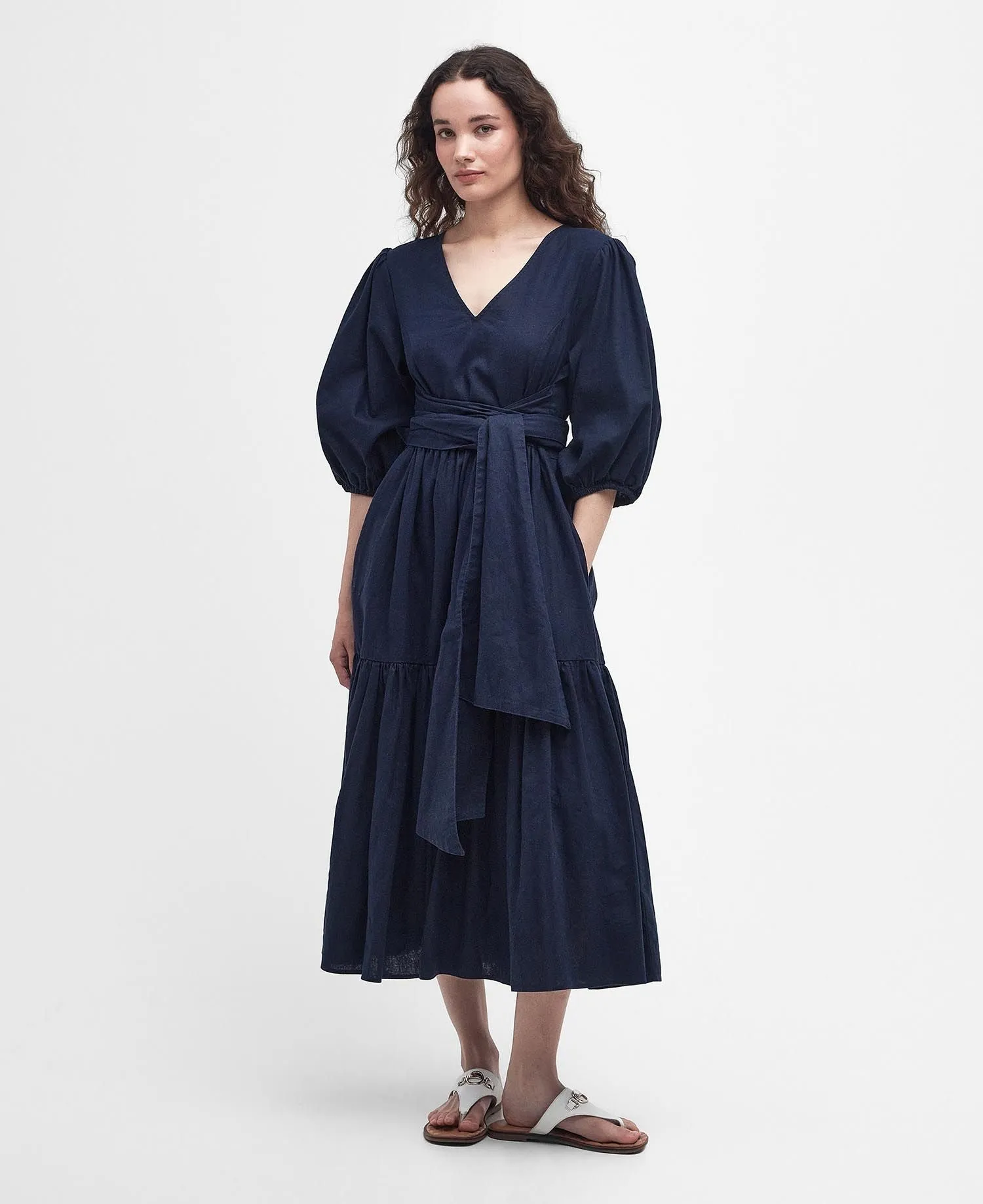 Annie Midi Dress Classic Navy