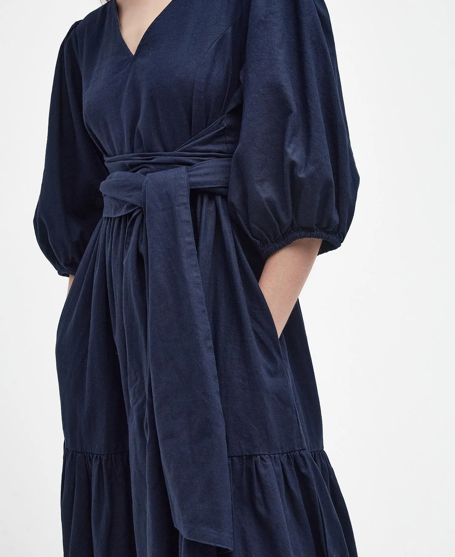 Annie Midi Dress Classic Navy