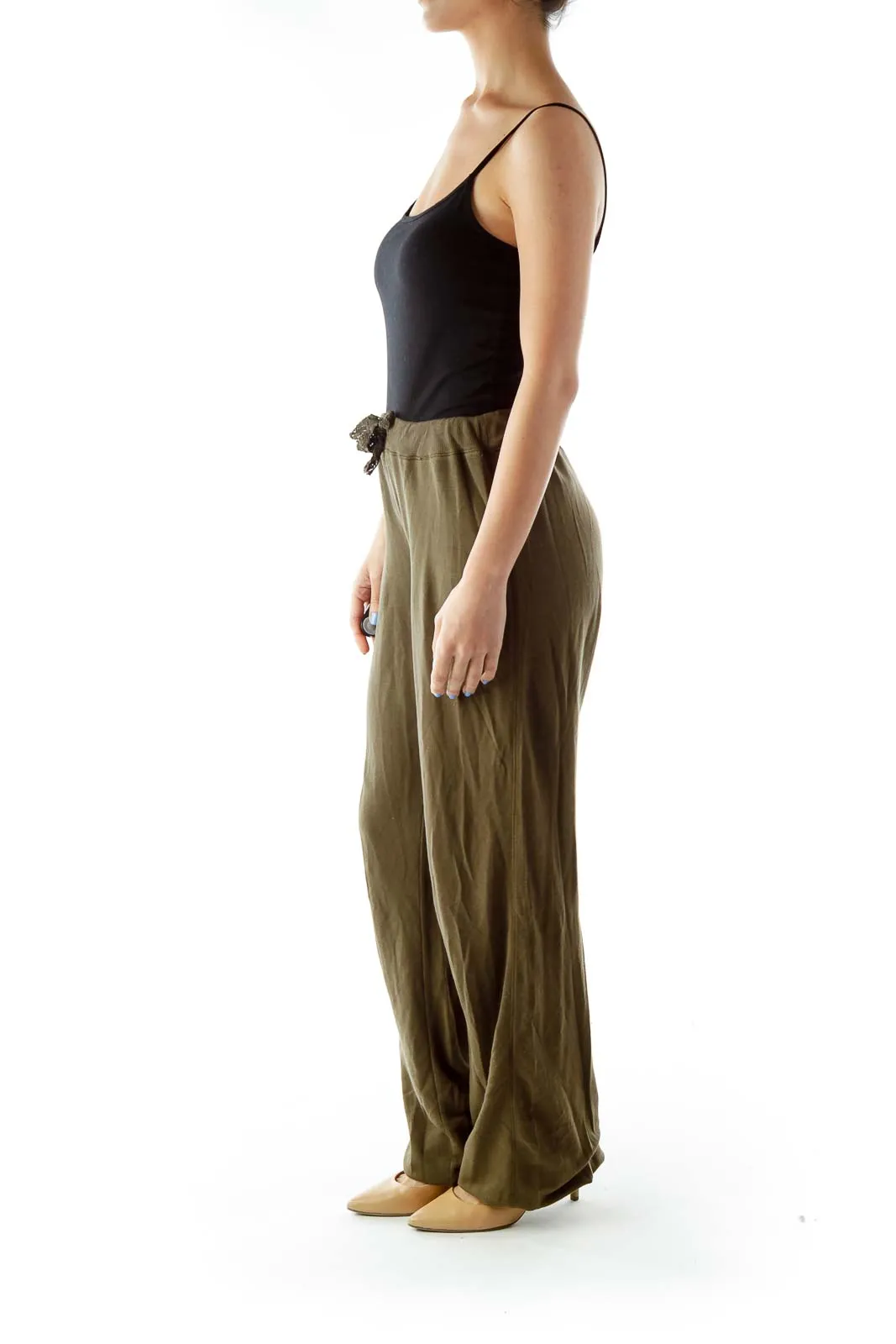 Army Green Tapered Pants