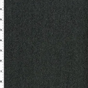 Black/Gray Wool Blend Stretch Twill Jacketing Fabric