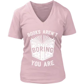 Books aren't boring, you are V-neck