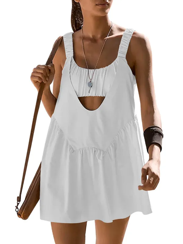 Built-in Shorts & Bra Tennis Dress for Active Women