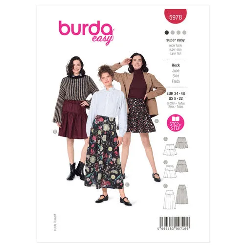 Burda Tiered Skirts 5978