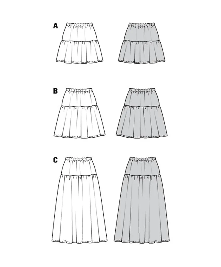 Burda Tiered Skirts 5978