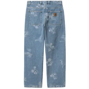 CARHARTT WIP STAMP PANT // STAMP PRINT/BLUE (BLEACHED)