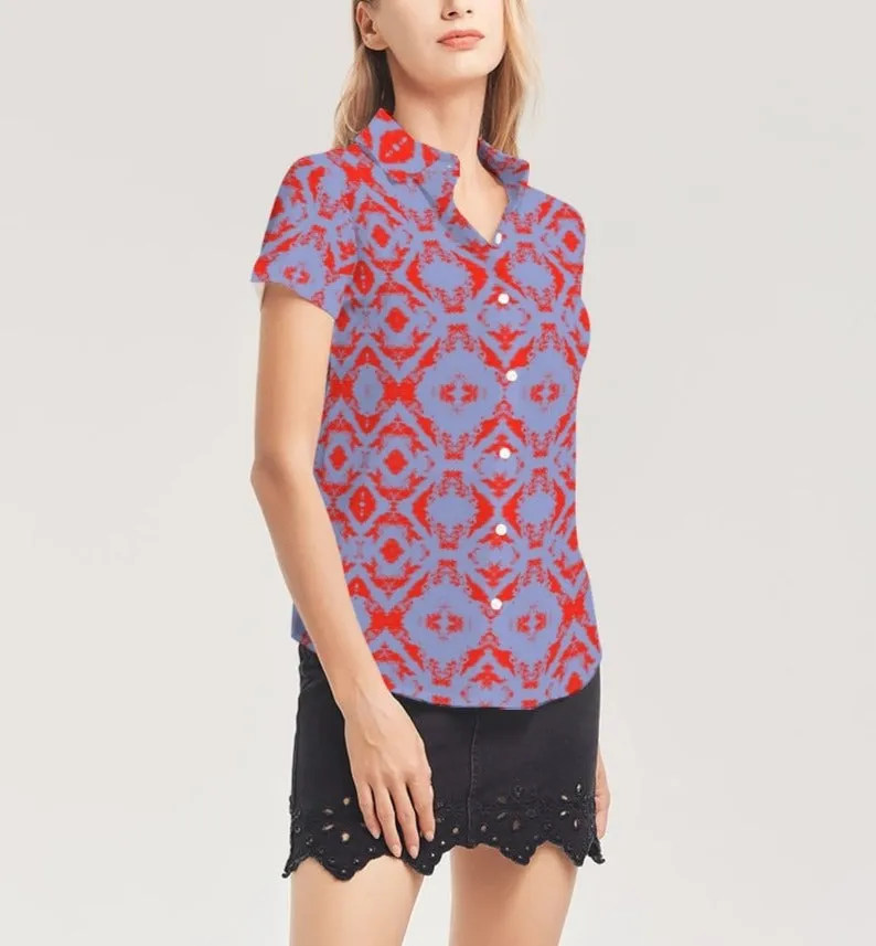 Collared Shirt Women, Short Sleeve