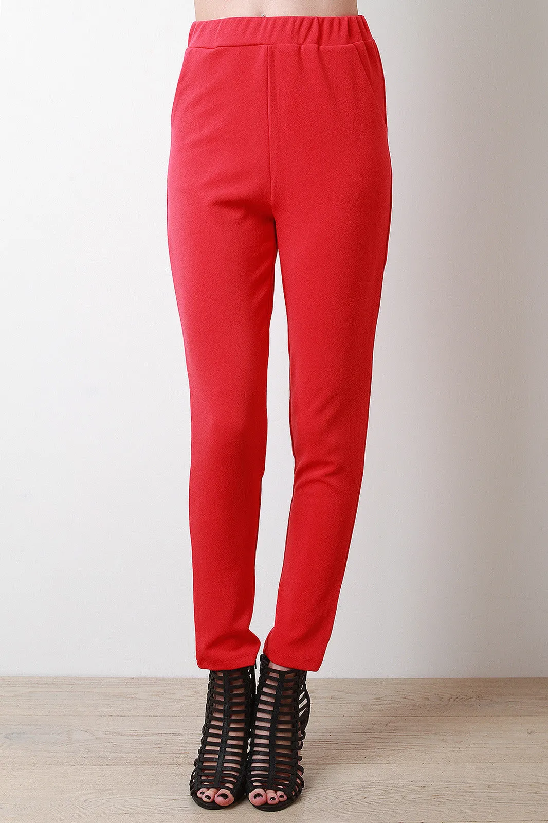 Crepe Tapered Suit Pants