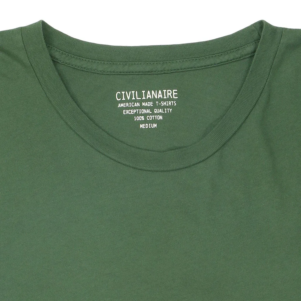 Crew Neck Short Sleeve Tee - Bottle Green