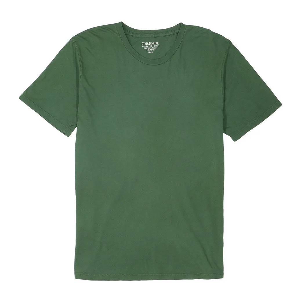 Crew Neck Short Sleeve Tee - Bottle Green