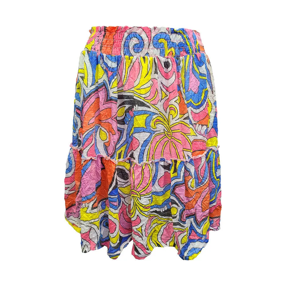 David Cline Velaria Tiered Short Skirt - Pucci