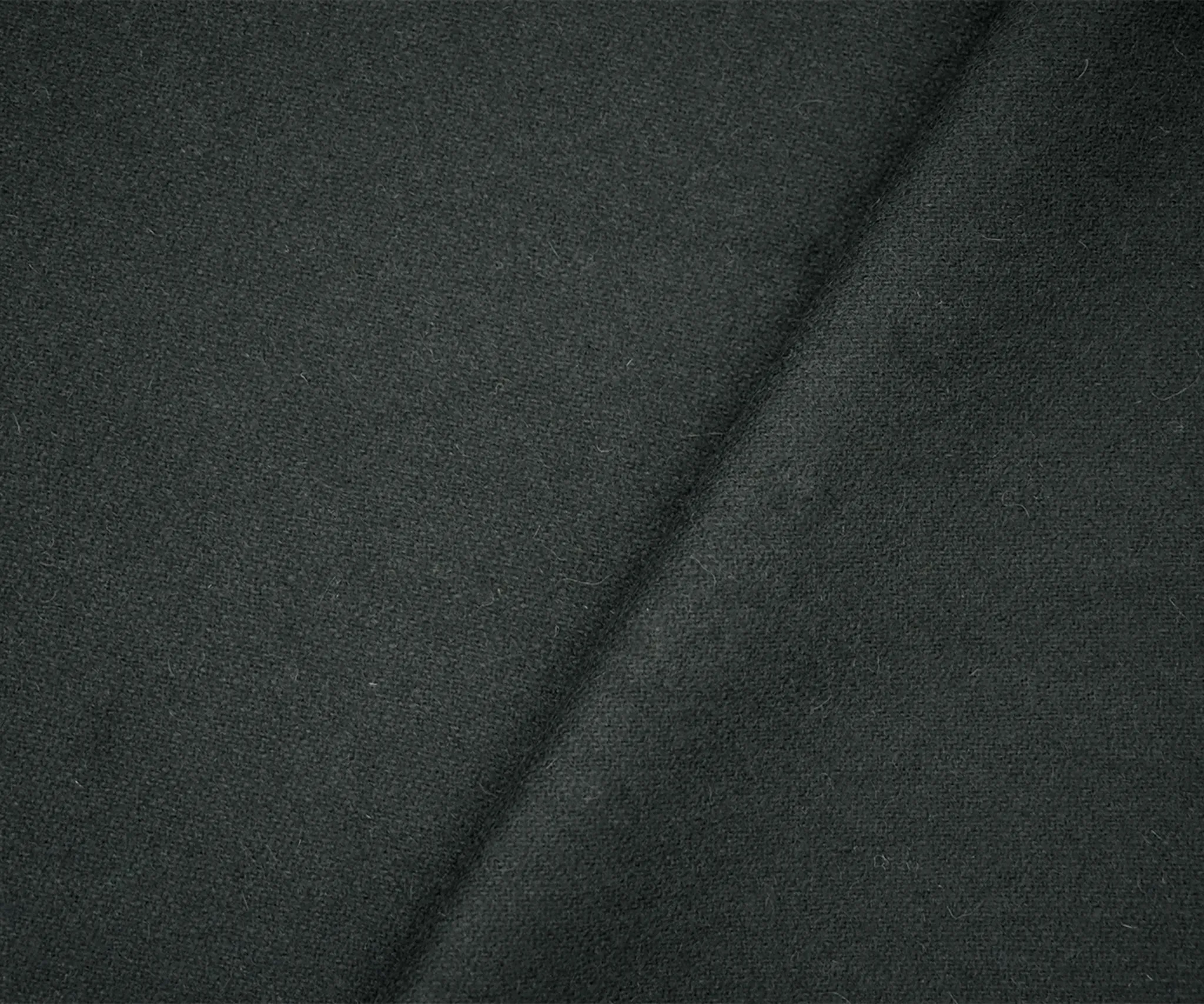 Deep Ash Gray  Wool-Polyester Solid Twill Woven Jacketing Fabric