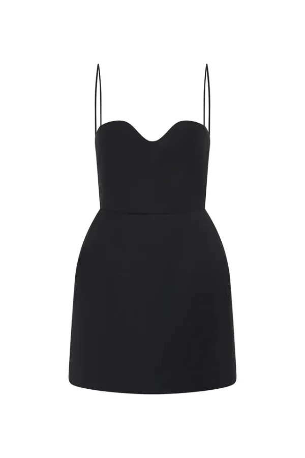 Doherty Peplum Mini Dress Black