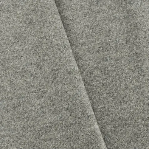 Dusty Gray Wool Blend Texture Twill Woven Jacketing Fabric