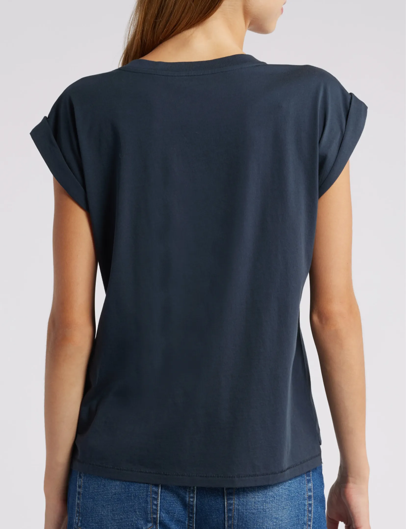 Easy V-Neck Tee, Navy