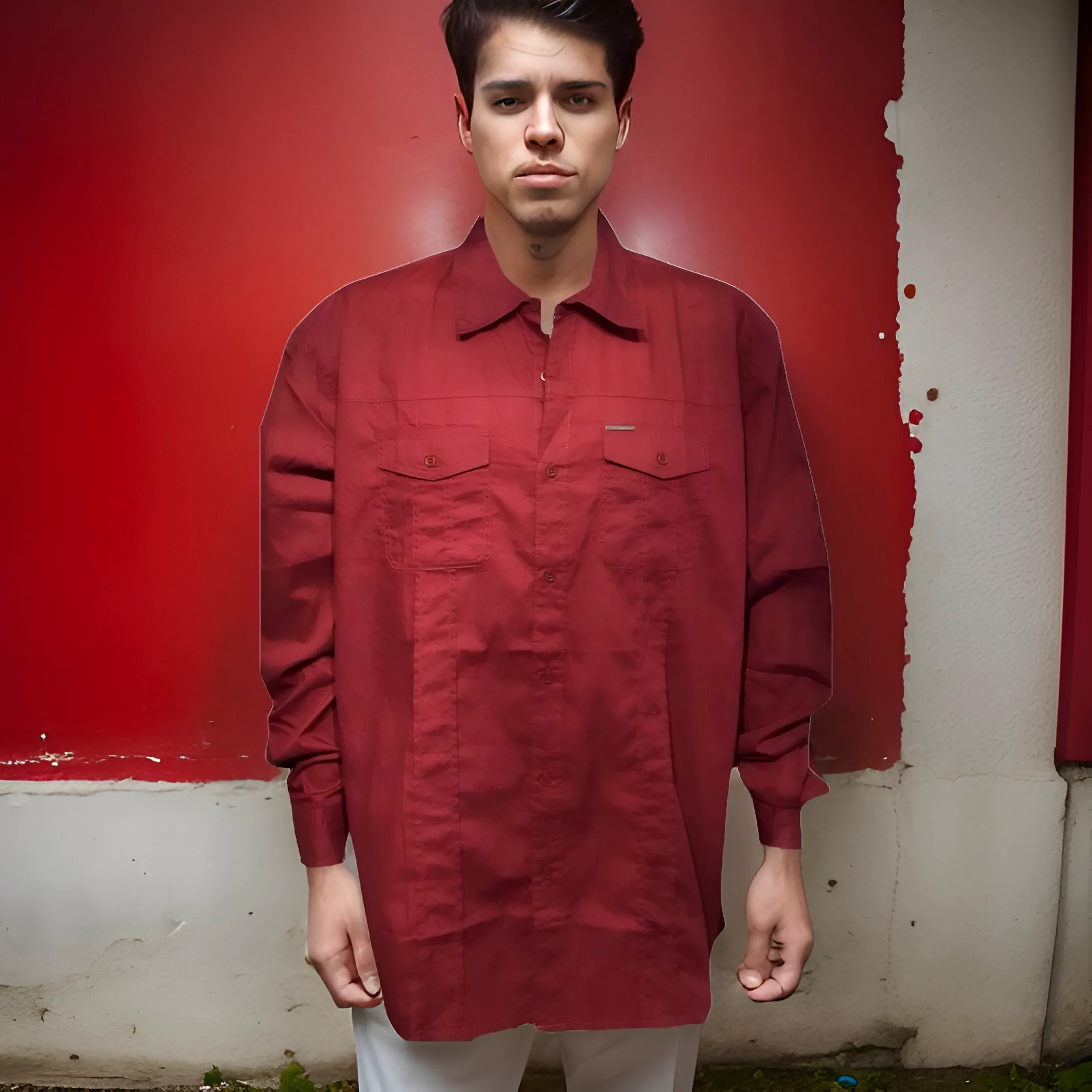 ^ECKO UNLIMITED^ ~WINE RED~ LONG SLEEVE DRESS SHIRT