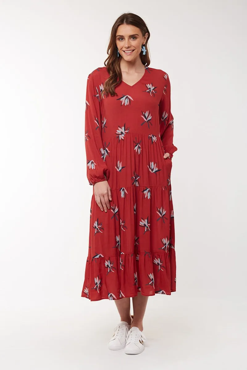 Elm - Native Flora Dress - Rust