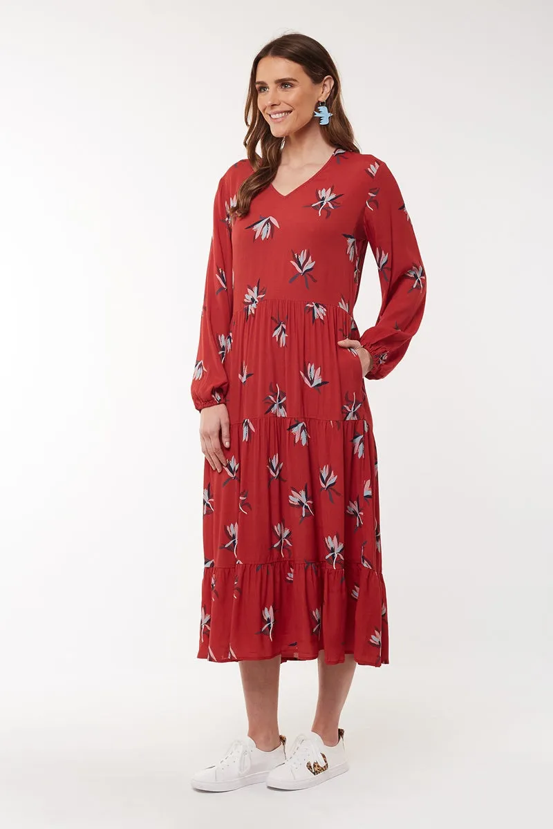 Elm - Native Flora Dress - Rust