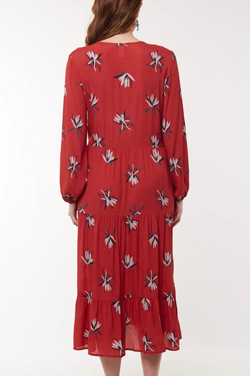 Elm - Native Flora Dress - Rust