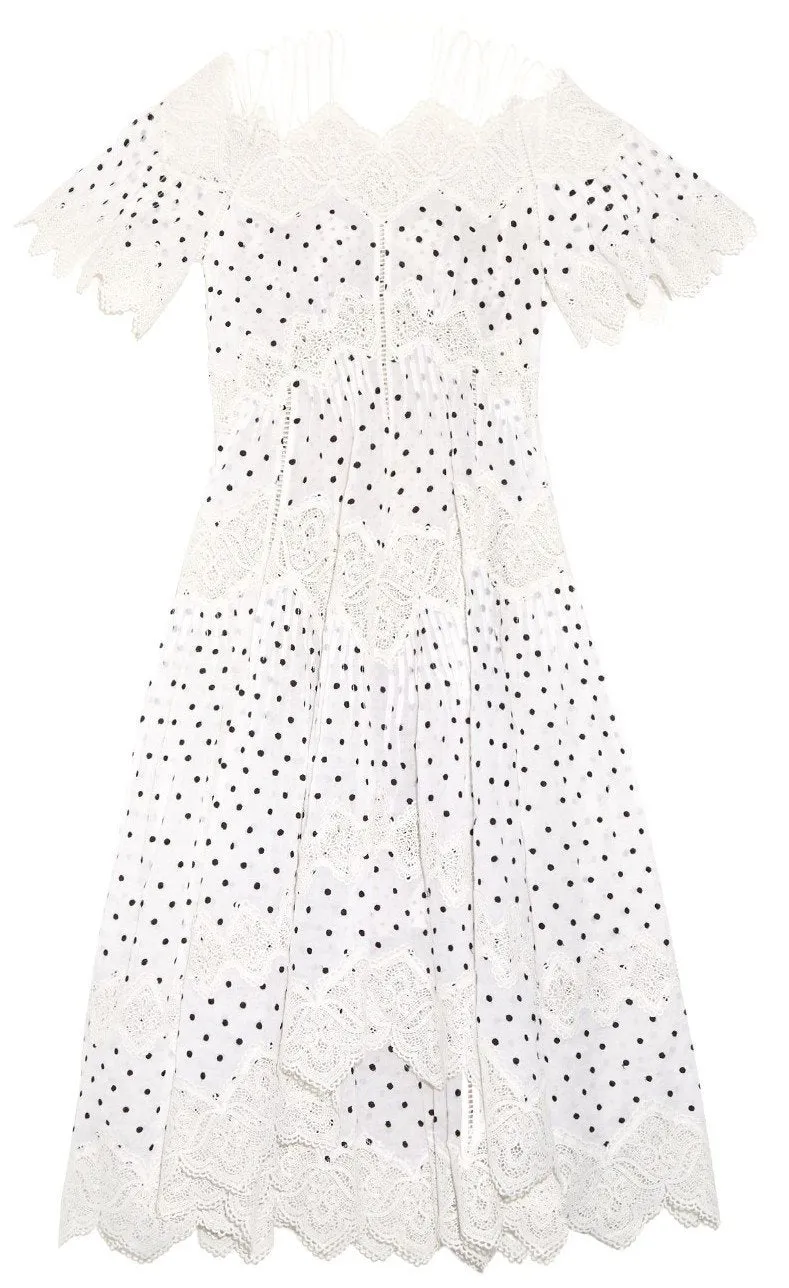 'Empire Papier' Polka Dot Cotton Dress