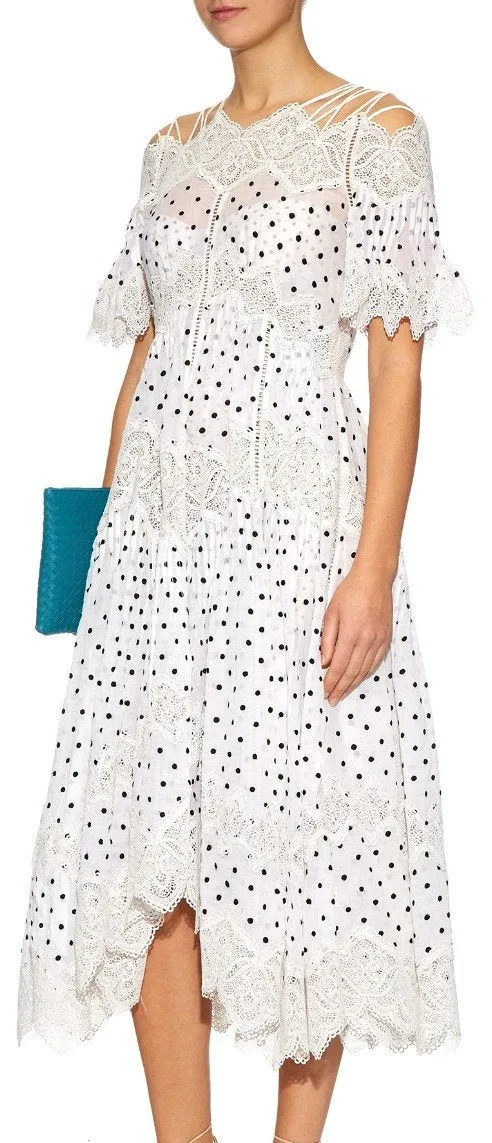 'Empire Papier' Polka Dot Cotton Dress