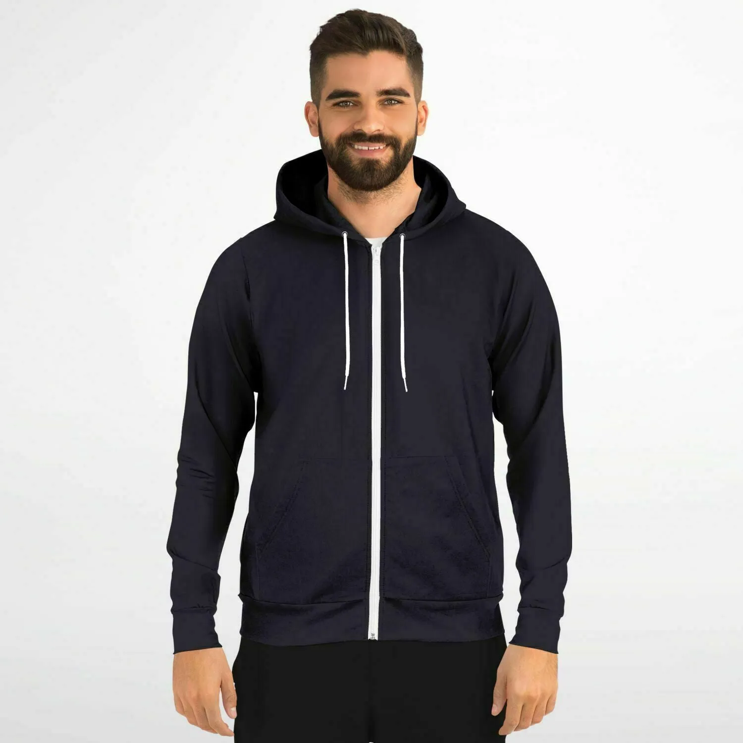 Faith Athletic Zip-Up Black Hoodie