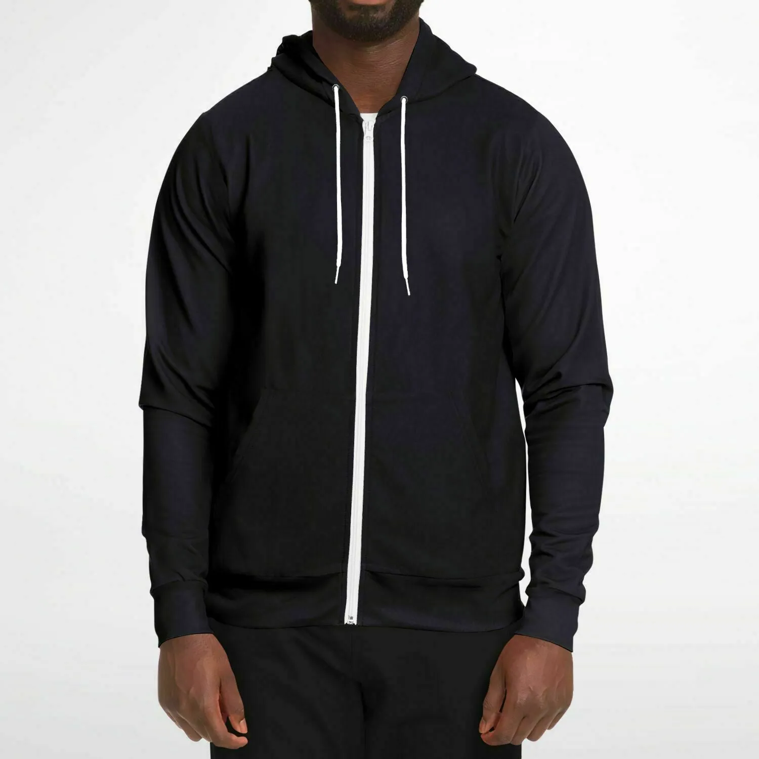 Faith Athletic Zip-Up Black Hoodie