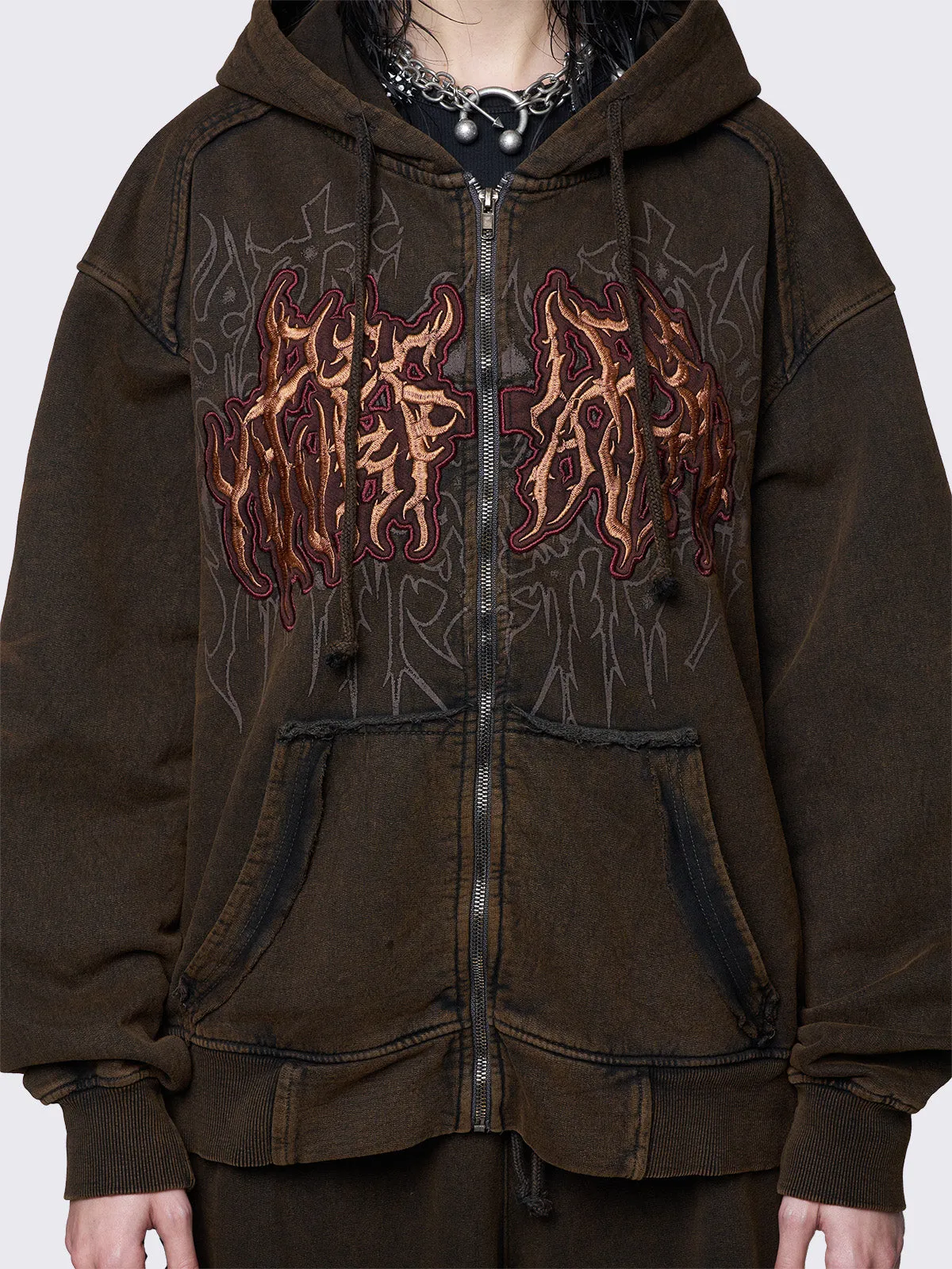 Faith Wash Zip Up Hoodie