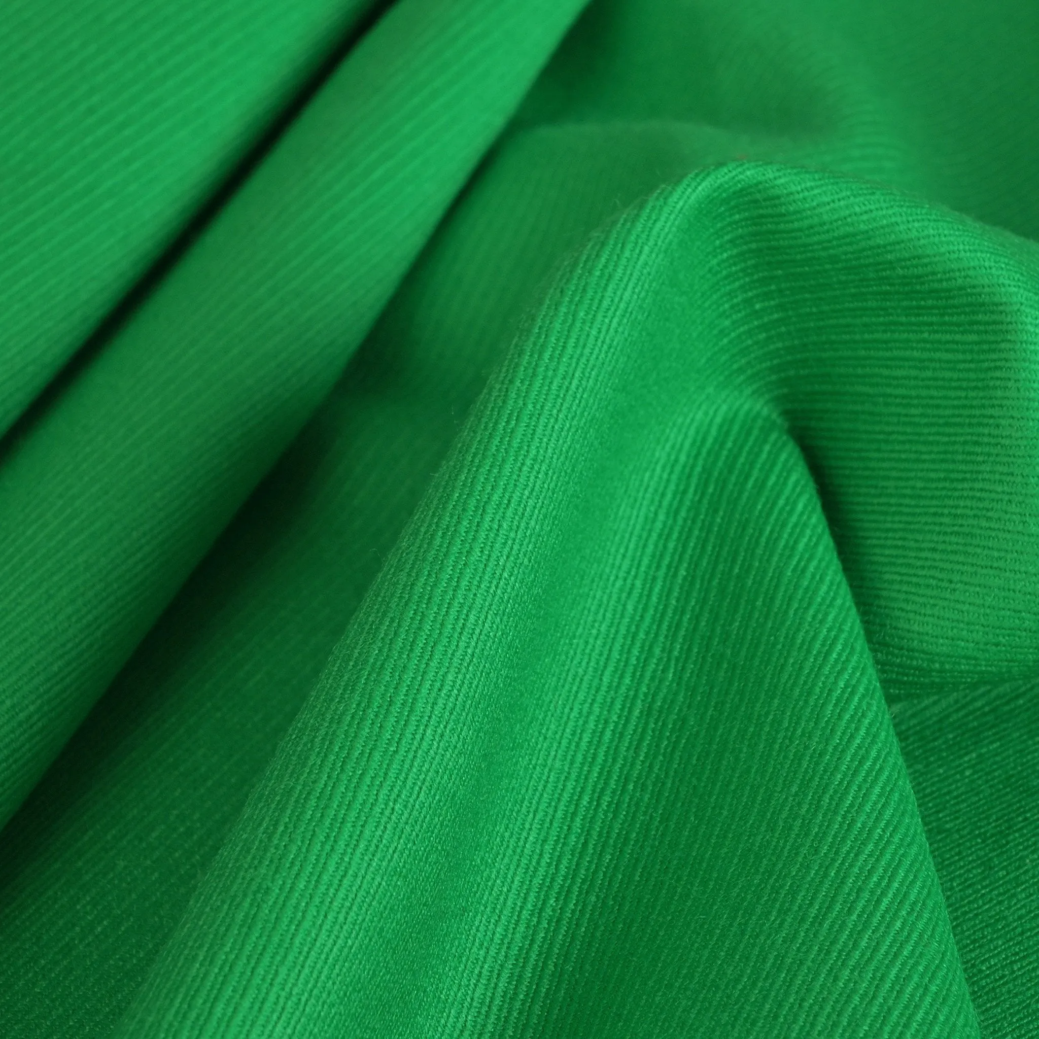 Green Twill Double Weave Fabric 4627