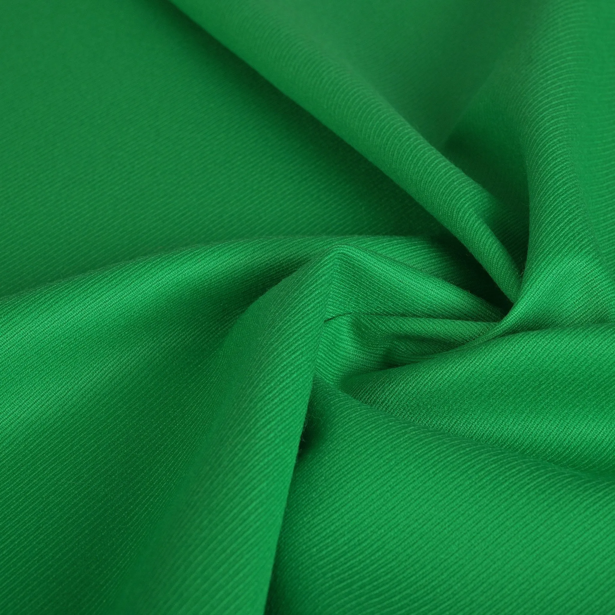 Green Twill Double Weave Fabric 4627