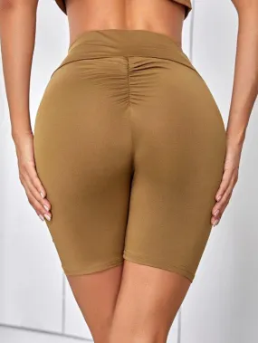 High-Rise Scrunch Butt Biker Shorts