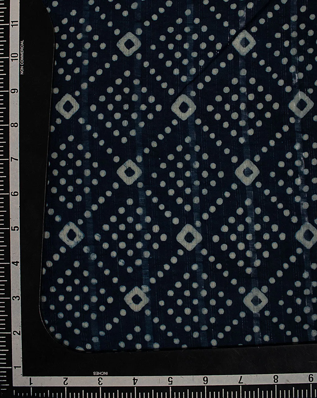 Indigo Hand Block Lurex Cotton Fabric