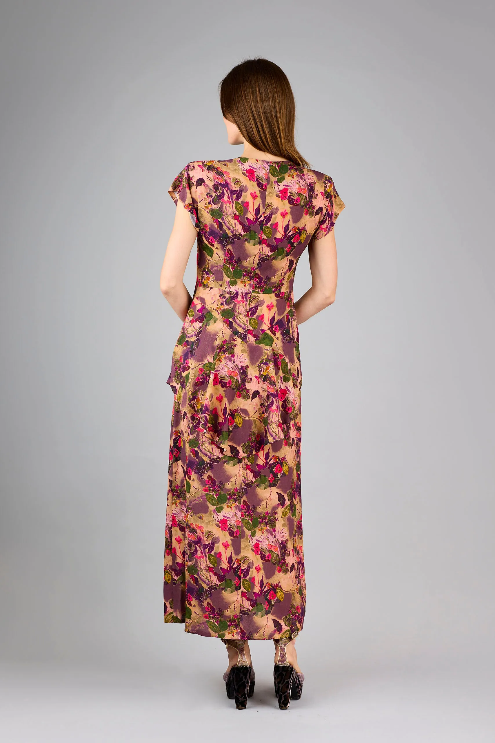 Lasya Nasturtium Pink/Plum Maxi Dress