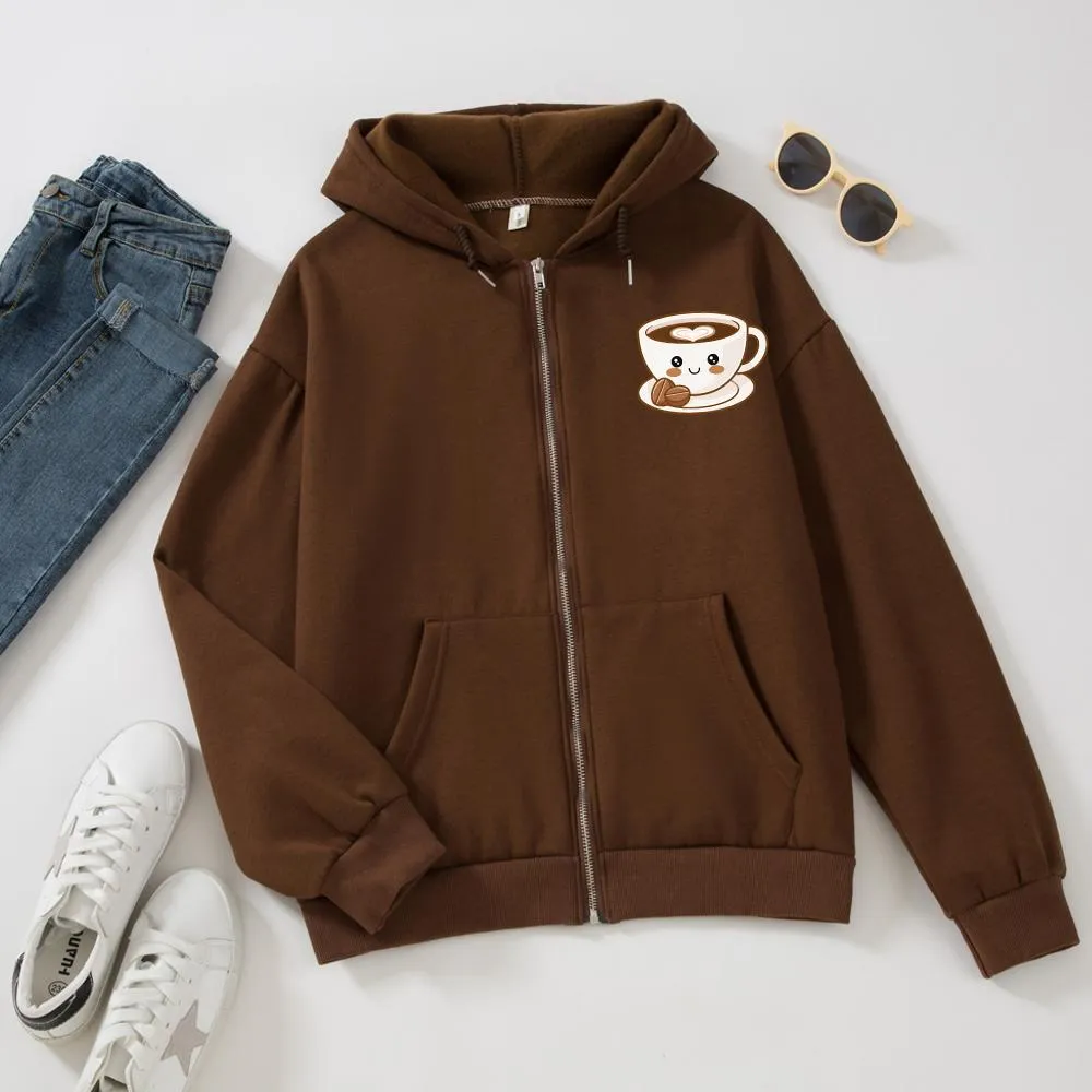 Love of Espresso Soft Zip-Up Hoodie