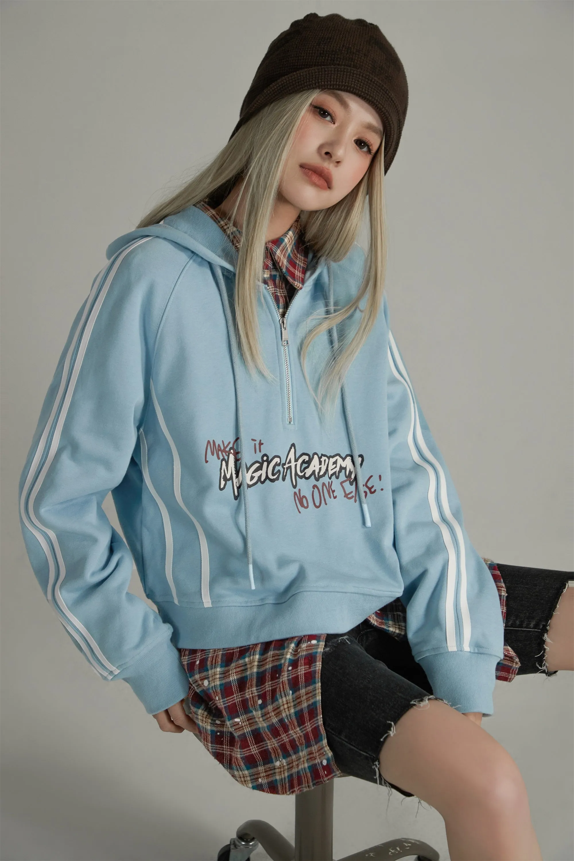 Magic Academy Half Zip-Up Hoodie