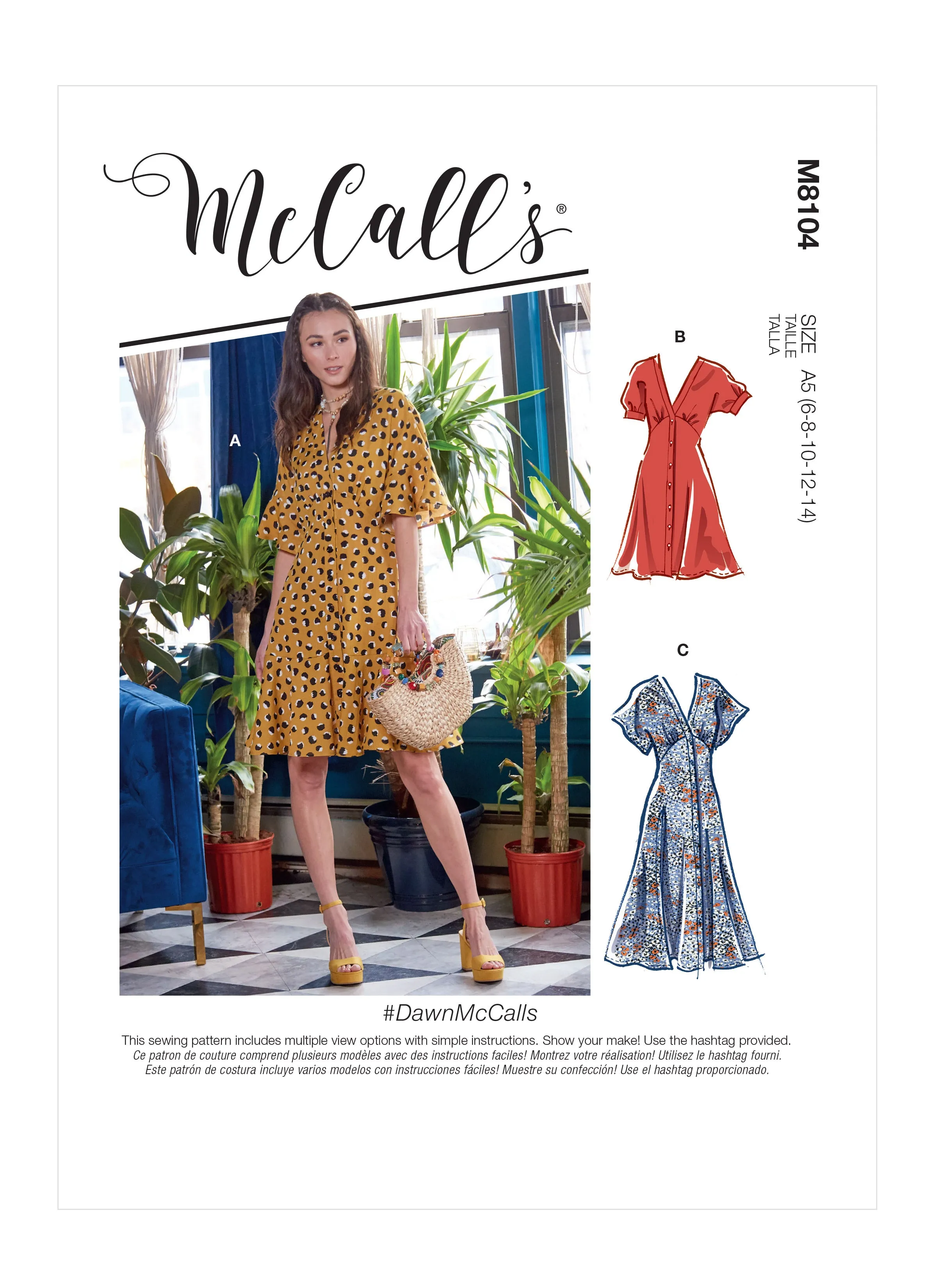 McCall's Pattern M8104 Misses' Dresses