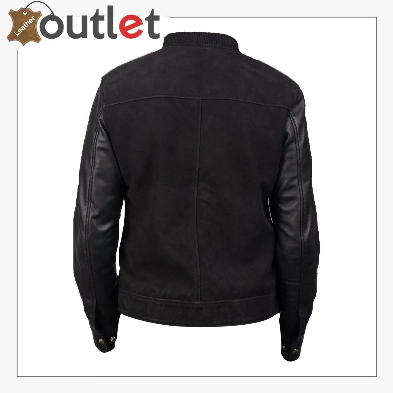 Men Jet Black Bomber Jacket