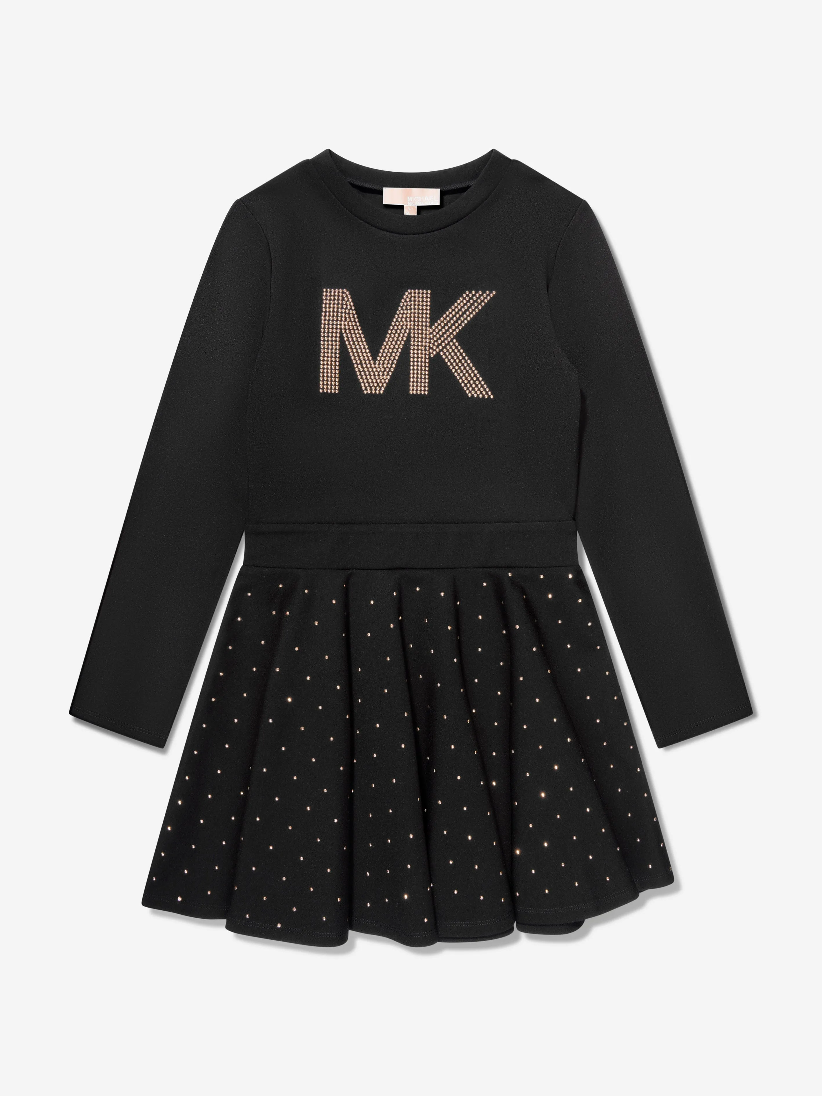 Michael Kors Girls Logo Milano Dress in Black