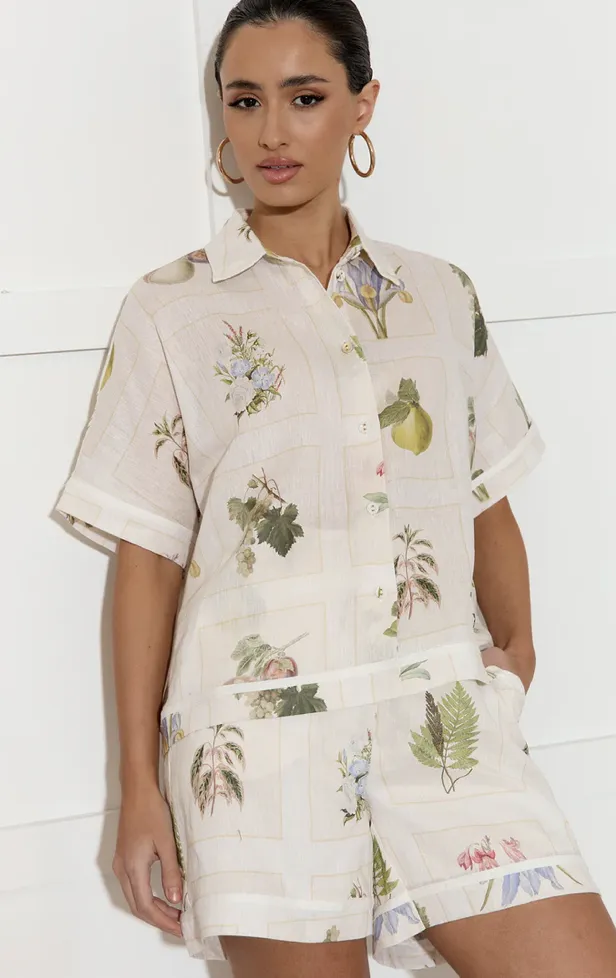 Millie Botanical Short Sleeve Shirt