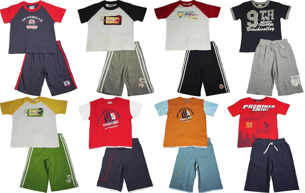 Mish Mish Boys Sizes 5-7 Cotton Short Sleeve Tank Tee Shirts Short Sets