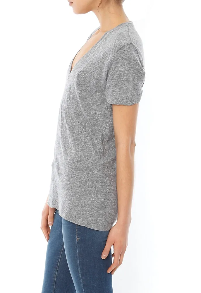 Monrow Granite V Neck Tee