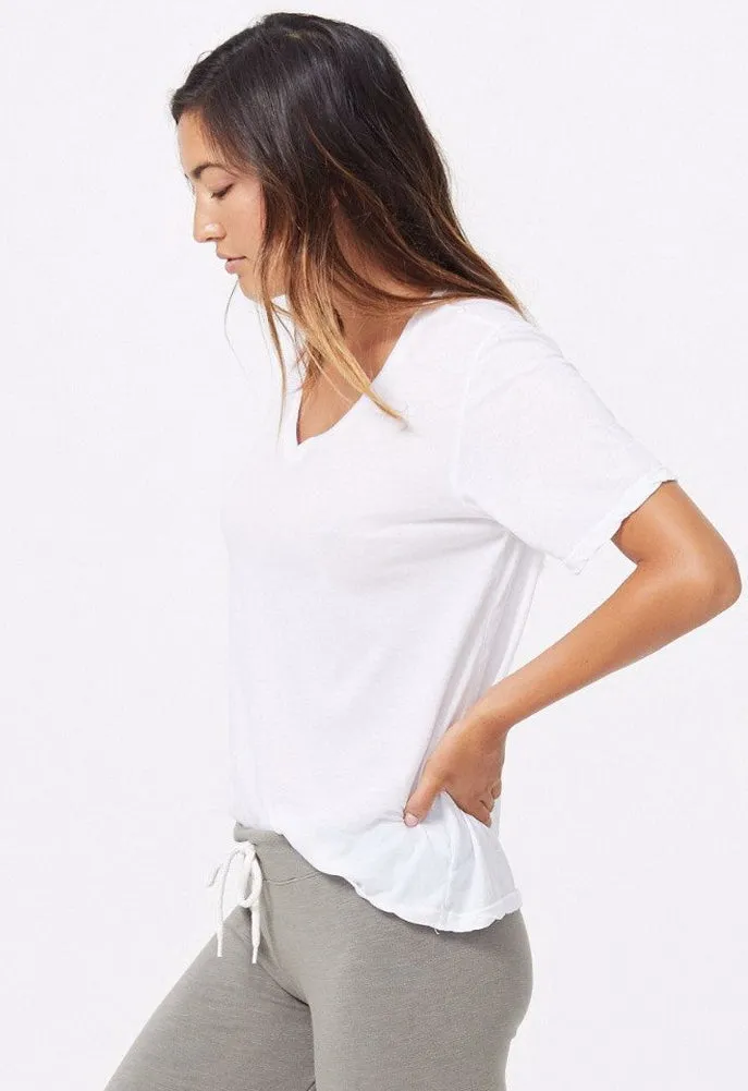 Monrow Oversized V Neck Tee