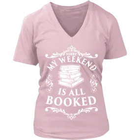 My weekend is all booked V-neck