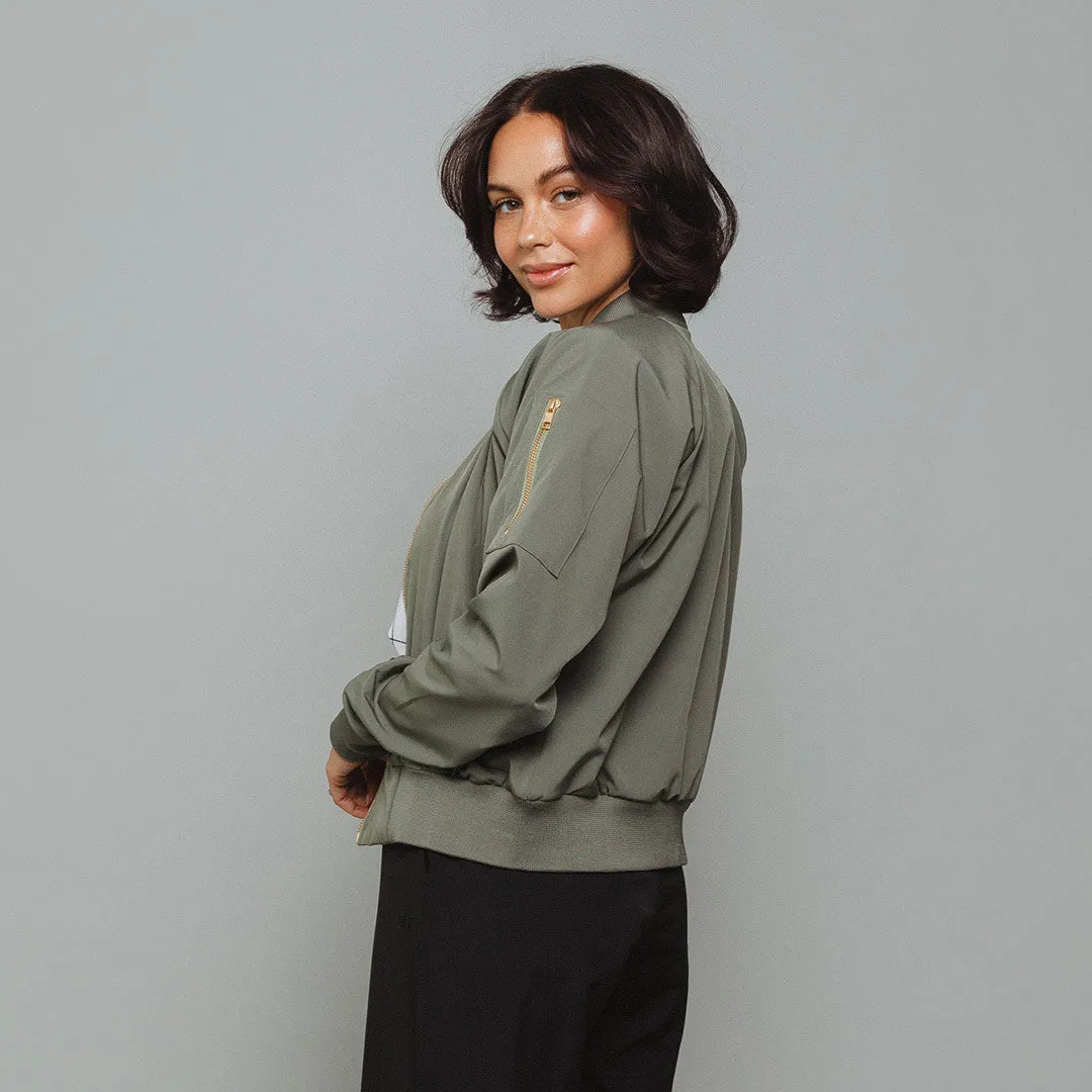 Olive Bomber Jacket