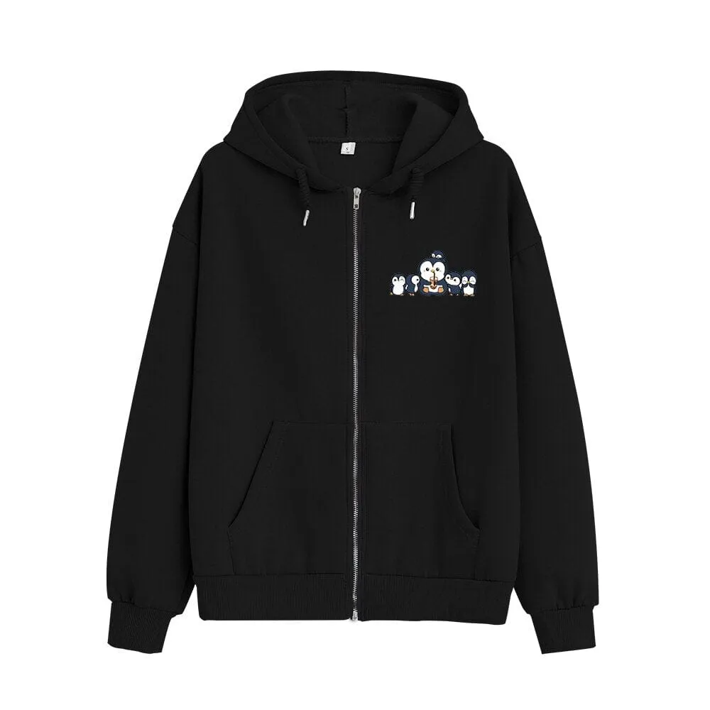 Penguin and Friends Soft Zip-Up Hoodie