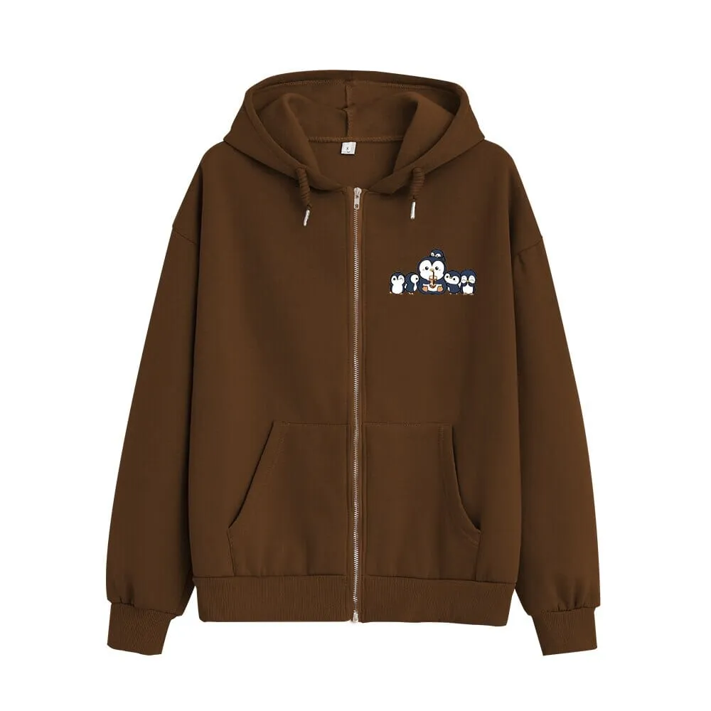 Penguin and Friends Soft Zip-Up Hoodie