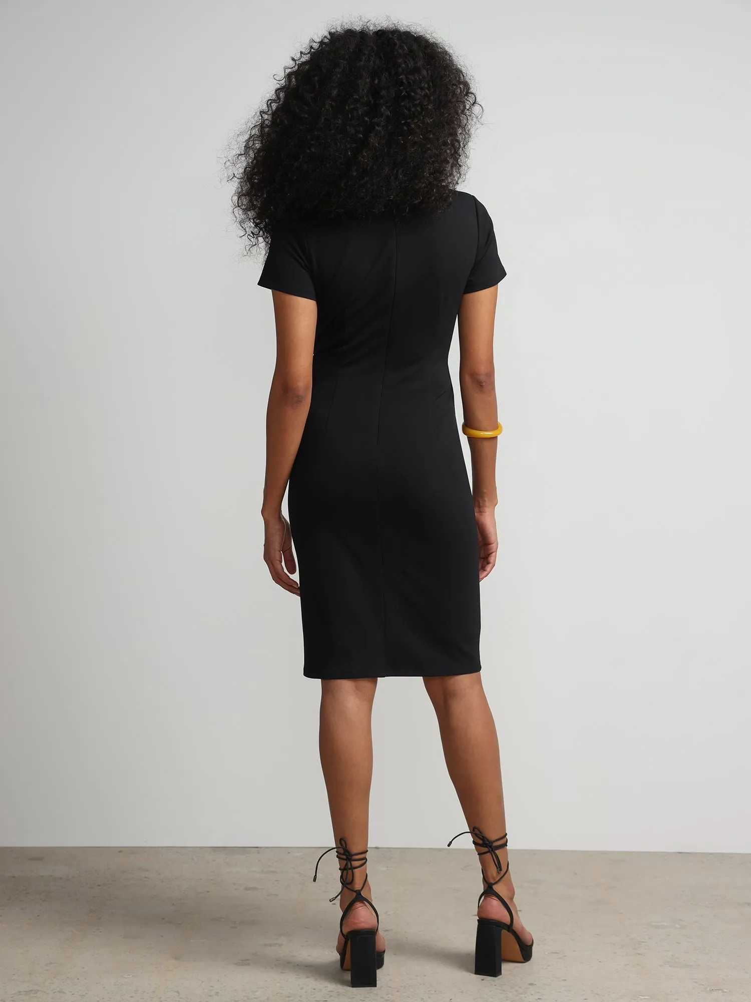 Placement Bow Sheath Dress - Magic Crepe®