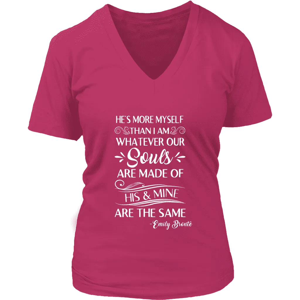 "He's more myself than i am" V-neck Tshirt