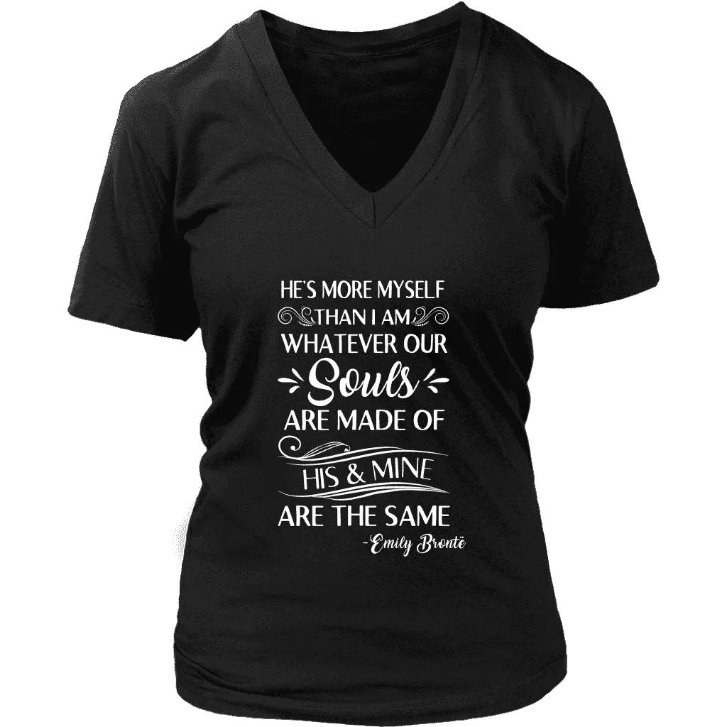 "He's more myself than i am" V-neck Tshirt