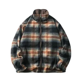 Reversible flannel to water resistant bomber jacket